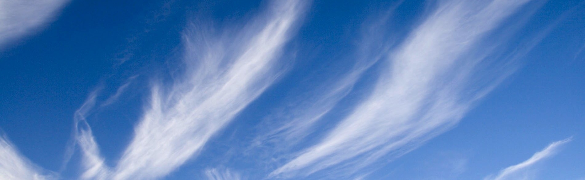 Cirrus clouds in a blue sky